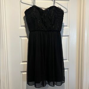 Max & Cleo Black Sequin Cocktail Dress